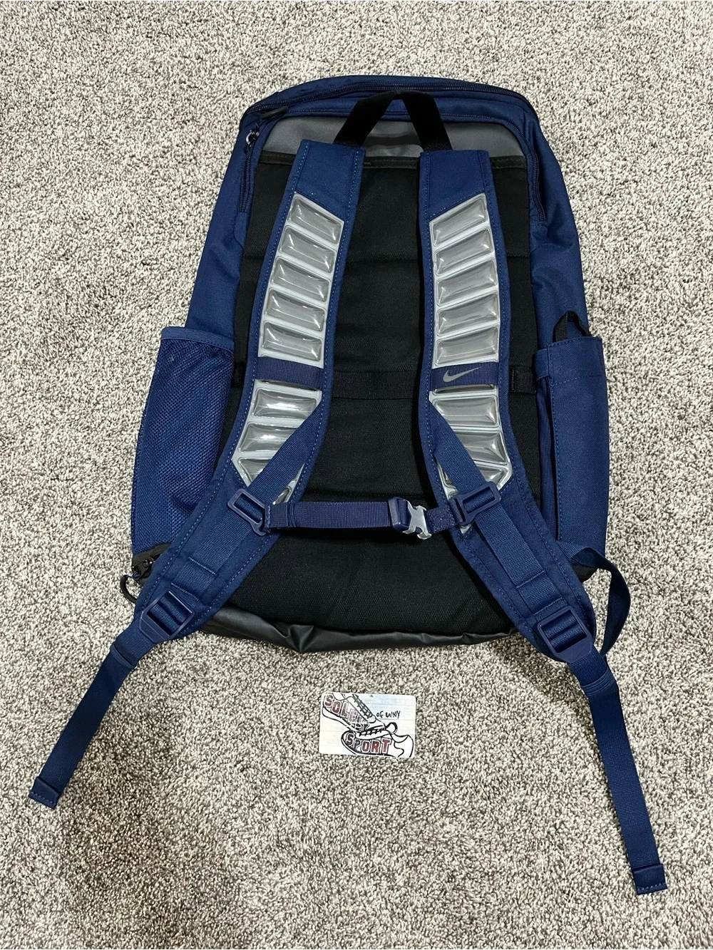 New Authentic Nike Varsity Elite Hoops Backpack Navy Blue Basketball Bag